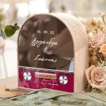 Γαμήλιο Κουτί Ευχών σε Σχήμα Καμάρα με Ονόματα