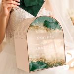 Κουτί Γάμου Καμάρα για Ευχές με Ονόματα και Ημερομηνία