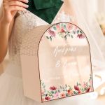 Γαμήλιο Κουτί Ευχών σε Σχήμα Καμάρα με Ονόματα