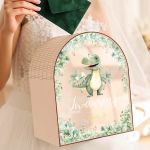 Διακοσμητικό Κουτί Ευχών Βάπτισης σε Σχήμα Καμάρα με Όνομα