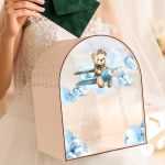 Premium Κουτί Καμάρα Ευχών Βάπτισης με Όνομα και Ημερομηνία