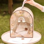 Κουτί Ευχών Βάπτισης Premium σε Σχήμα Καμάρα με Όνομα