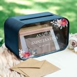 Κουτί Γάμου Προσωποποιημένο Ξύλινο για Ευχές με Ονόματα