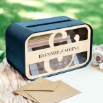 Κουτί Γάμου για Ευχές με Ονόματα σε Ορθογώνιο Σχήμα