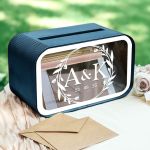 Κουτί για Ευχές Γάμου Ορθογώνιο, Προσωποποιημένο με Ονόματα