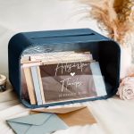 Κουτί Γάμου Ορθογώνιο Προσωποποιημένο για Ευχές με Ονόματα