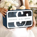 Κουτί Ευχών για Γάμο με Ονόματα σε Ορθογώνιο Σχήμα