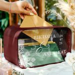 Κουτί Γάμου από Ξύλο Ορθογώνιο με Εξατομικευμένα Ονόματα