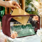 Κουτί Ευχών Γάμου Ορθογώνιο με Ημερομηνία και Ονόματα