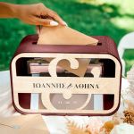 Κουτί Γάμου για Ευχές με Ονόματα σε Ορθογώνιο Σχήμα