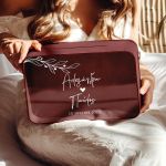 Κουτί Γάμου Ορθογώνιο Προσωποποιημένο για Ευχές με Ονόματα