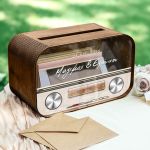 Κουτί για Ευχές Γάμου σε Ορθογώνιο Σχήμα με Ονόματα