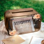 Κουτί Ευχών Γάμου Ορθογώνιο με Ημερομηνία και Ονόματα