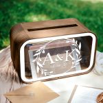 Κουτί για Ευχές Γάμου Ορθογώνιο, Προσωποποιημένο με Ονόματα