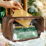 Κουτί Ευχών για Γάμο με Ονόματα σε Σχήμα Ορθογώνιο