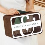 Κουτί Ευχών για Γάμο με Ονόματα σε Ορθογώνιο Σχήμα