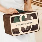 Κουτί Γάμου για Ευχές με Ονόματα σε Ορθογώνιο Σχήμα