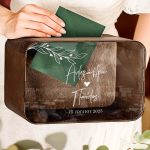 Κουτί Γάμου Ορθογώνιο Προσωποποιημένο για Ευχές με Ονόματα