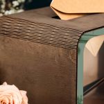 Γαμήλιο Κουτί Ευχών Ορθογώνιο με Ονόματα και Μονογράμματα