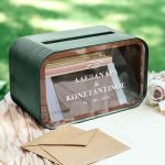 Κουτί Ευχών για Γάμο με Ονόματα σε Σχήμα Ορθογώνιο