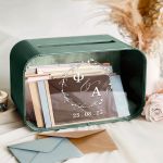 Κουτί Γάμου Προσωποποιημένο για Ευχές Ξύλινο Ορθογώνιο