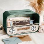 Κουτί για Ευχές Γάμου σε Ορθογώνιο Σχήμα με Ονόματα