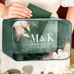 Κουτί Γάμου για Ευχές σε Ορθογώνιο Σχήμα με Ονόματα