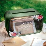 Κουτί Γάμου Προσωποποιημένο Ξύλινο για Ευχές με Ονόματα