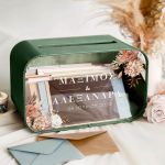 Premium Κουτί Ευχών Γάμου με Ορθογώνιο Σχήμα με Ονόματα