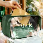 Κουτί Γάμου για Ευχές σε Ορθογώνιο Σχήμα με Ονόματα