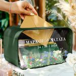 Γαμήλιο Κουτί Ευχών σε Ορθογώνιο Σχήμα με Ονόματα