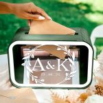 Κουτί για Ευχές Γάμου Ορθογώνιο, Προσωποποιημένο με Ονόματα