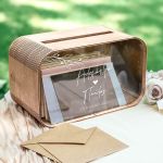 Κουτί Γάμου Ορθογώνιο Προσωποποιημένο για Ευχές με Ονόματα