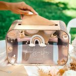 Κουτί Ευχών Βάπτισης Premium σε Σχήμα Ορθογώνιο με Όνομα