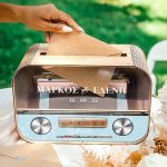 Κουτί Γάμου Ορθογώνιο για Ευχές με Ονόματα και Ημερομηνία