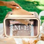 Κουτί Ευχών Γάμου με Μονογράμματα και Ημερομηνία