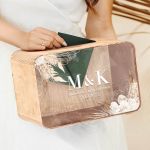 Κουτί Γάμου για Ευχές σε Ορθογώνιο Σχήμα με Ονόματα