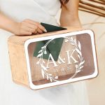 Κουτί για Ευχές Γάμου Ορθογώνιο, Προσωποποιημένο με Ονόματα