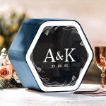Κουτί Γάμου για Ευχές με Ονόματα σε Εξάγωνο Σχήμα