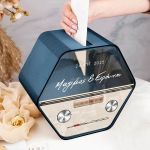 Κουτί Γάμου Ευχών, Εξατομικευμένο σε Εξάγωνο Ξύλινο Σχέδιο