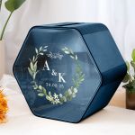 Κουτί Γάμου για Ευχές σε Ορθογώνιο Σχήμα με Ονόματα