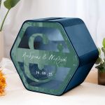 Κουτί Ευχών Εξάγωνο με Ονόματα και Ημερομηνία