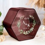 Κουτί Γάμου για Ευχές σε Ορθογώνιο Σχήμα με Ονόματα