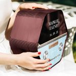 Κουτί για Ευχές Γάμου σε Εξάγωνο Σχήμα με Ονόματα