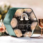 Κουτί Ευχών Βάπτισης Premium σε Σχήμα Εξάγωνο με Όνομα