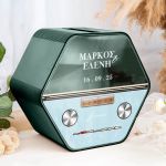 Κουτί για Ευχές Γάμου σε Εξάγωνο Σχήμα με Ονόματα