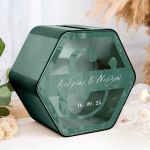 Κουτί Ευχών Εξάγωνο με Ονόματα και Ημερομηνία