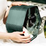 Κουτί Γάμου για Ευχές σε Ορθογώνιο Σχήμα με Ονόματα