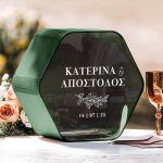 Κουτί Γάμου Προσωποποιημένο για Ευχές με Εξάγωνο Σχήμα
