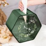 Κουτί Γάμου για Ευχές σε Ορθογώνιο Σχήμα με Ονόματα